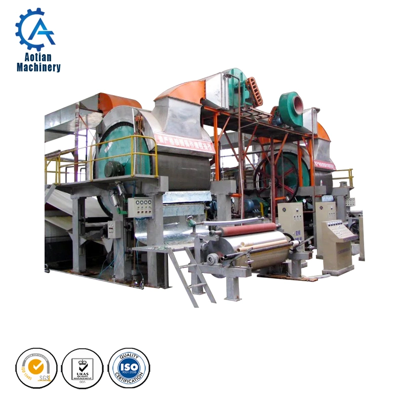 Waste Paper Recycling Plant Coating Carton Roll From Waste Corrugated Paper Machine