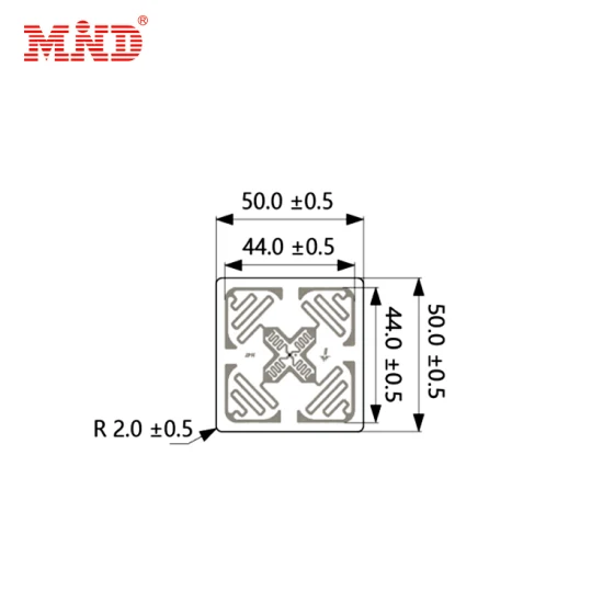 UHF RFID Label Sticker H47 50*50mm Square Shape M4qt Chip RFID Label Sticker
