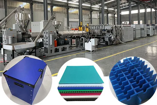 Factory Price PP Hollow Sheet Machine Packing Carton Grid Corrugated Sheet Single Screw Extruder Multi Layer Flated Board Extrusion Making Machine 