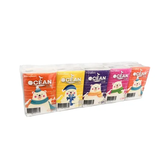 Portable Personalized Facial Tissues Paper Custom Logo Design Travel