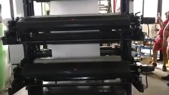 Four Color PLC Control High Speed Disposable Non Woven Cloth/Plastic Film/Paper Bag Flexo Printing Machine 