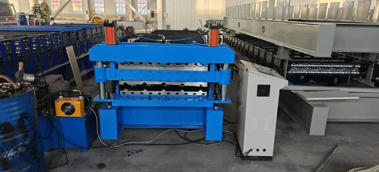Full Automatic 760 Ibr Trapezoidal and 803 Corrugated Tile Double Layer Roofing Roll Forming Machine for Bolivia 